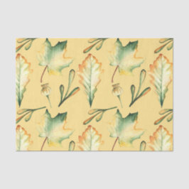 Papel De Seda Folhas de Outono (Design 44 Série Amarela/Laranja)