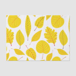 Papel De Seda Folhas de outono em amarelo