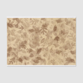 Papel De Seda Folhas de outono em Sepia Brown