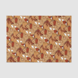 Papel De Seda Folhas de outono Molhadas