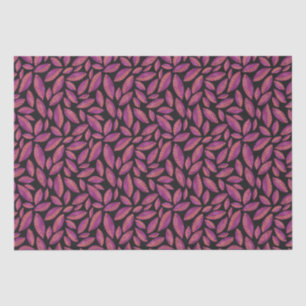 Papel De Seda Folhas de Outono Roxas & Pretas