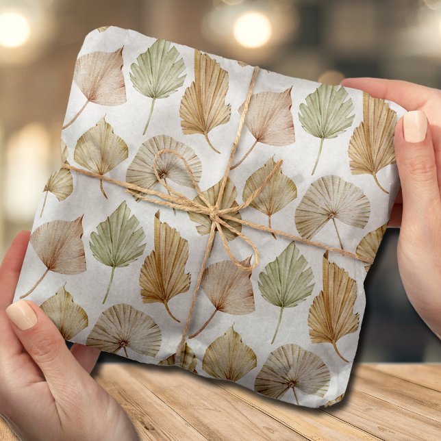 Papel De Seda Folhas de Palmeira Exóticas em Aquarela (Criador carregado)