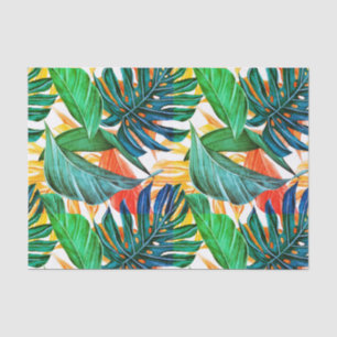 Papel De Seda Folhas de palmeira multicoloridos brilhantes