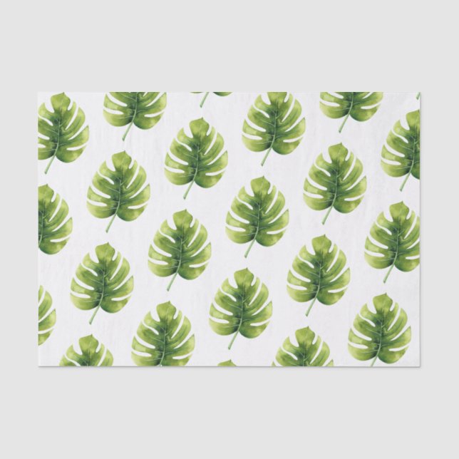 Papel De Seda Folhas de Palmeira Tropicais (Frente )