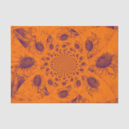 Papel De Seda Folhas de sol Abstrato Laranja Colunas de Outono