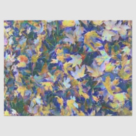 Papel De Seda Folhas do azul da queda