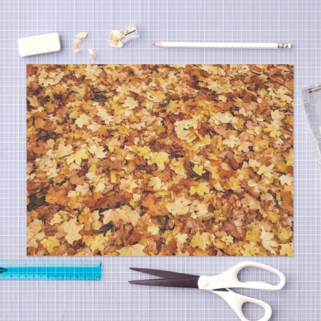 Papel De Seda Folhas Douradas de carapaça amarela (Arte )