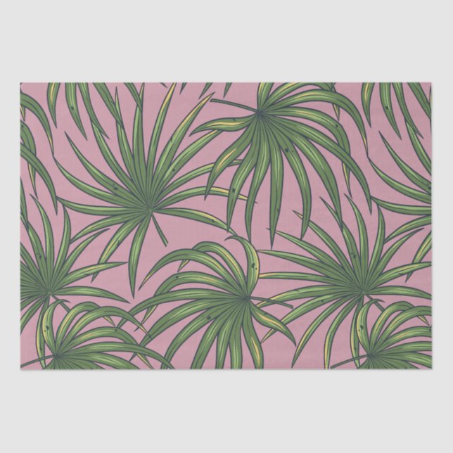Papel De Seda Folhas exóticas tropicais de Verão (Frente )
