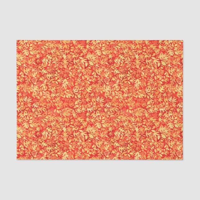 Papel De Seda Folhas, laranja e ouro de outono (Frente )