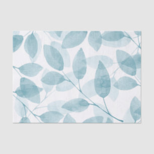 Papel De Seda Folhas macias da aguarela da cerceta