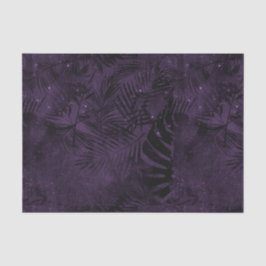 Papel De Seda Folhas roxas e negras