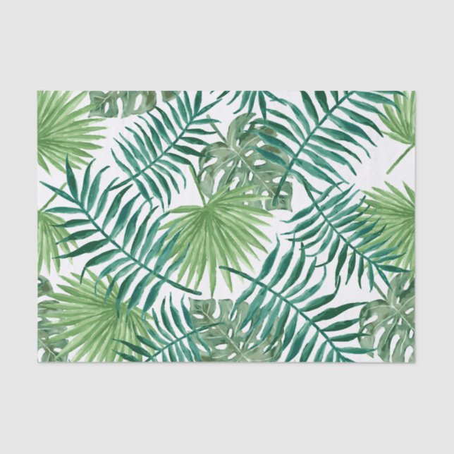 Papel De Seda Folhas Tropicais (Frente )