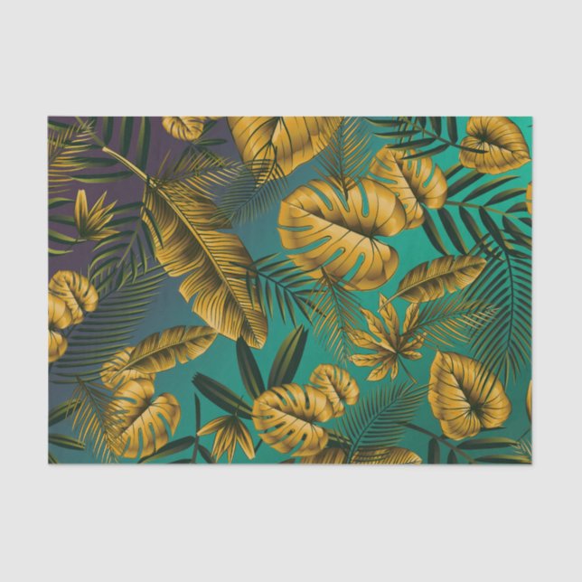 Papel De Seda Folhas tropicais (Frente )