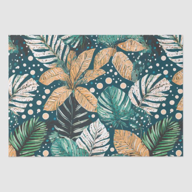 Papel De Seda Folhas tropicais (Frente )
