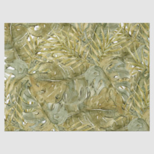 Papel De Seda Folhas Tropicais Boho Modernas Palma Seca