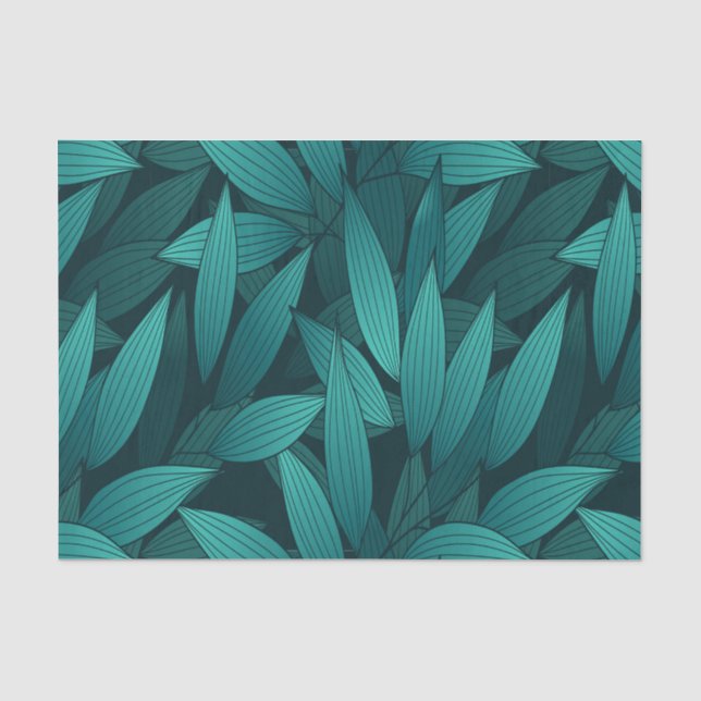 Papel De Seda Folhas tropicais gradientes (Frente )