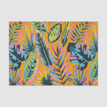 Folhas Tropicais Havaianas E Plantas Padrão-Impres