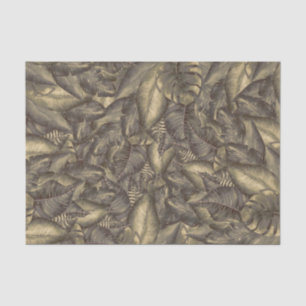 Papel De Seda Folhas Tropicais Rústicas Botânicas Elegantes Vint