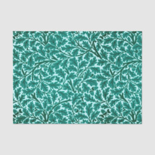 Papel De Seda Folhas, turquesa & Aqua do carvalho de William