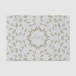 Papel De Seda Folhas Verde Oliva Aveia Natural Casamento Rústico