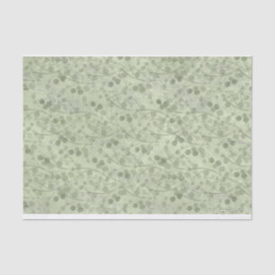 Papel De Seda Folhas verdes claras e vítreas com atração