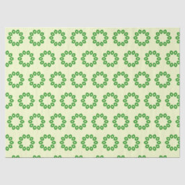 Papel De Seda Folhas verdes em círculo de amarelo