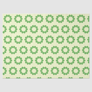 Papel De Seda Folhas verdes em círculo de amarelo