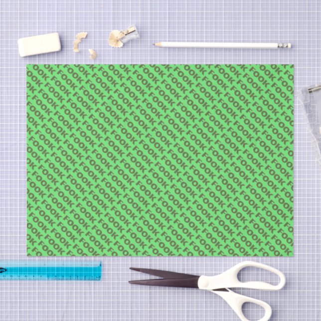 Papel De Seda Folheto verde (Arte )