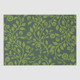 Papel De Seda Foliage Elegante Boho Chic Natureza Verde