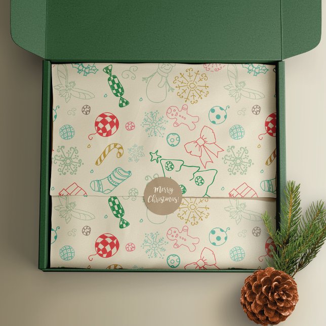 Papel De Seda Folk Art Gingercake Men Natal (Criador carregado)