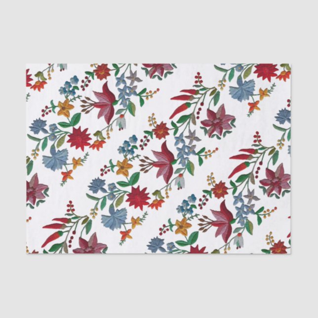 Papel De Seda Folkart Embroiderme Impressão húngaro (Frente )