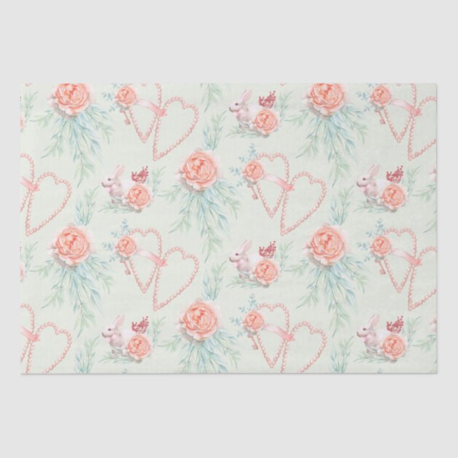 Papel De Seda Folny Love e Rosa Watercolor Paper (Frente )