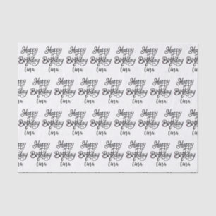 Papel De Seda fonte de luxo de feliz aniversário