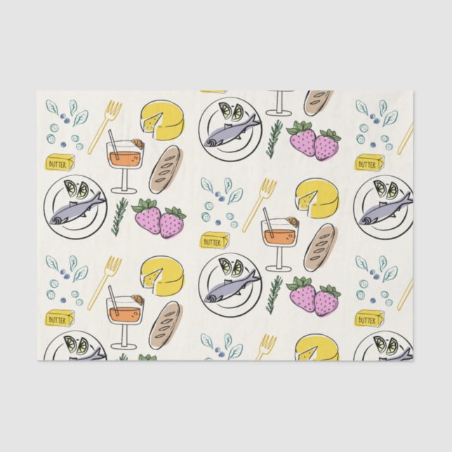 Papel De Seda Foodie Minimalista (Frente )