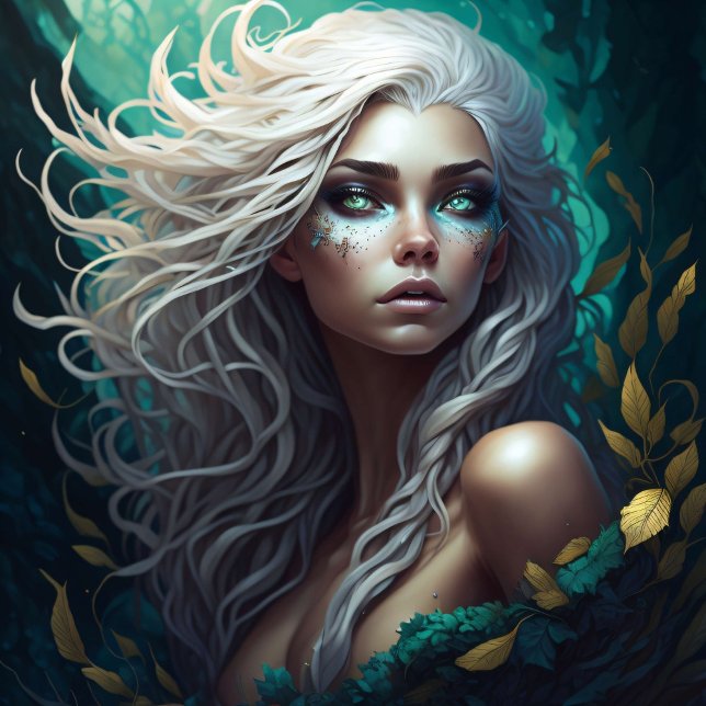 Papel De Seda Forest Elegant Leaf Woman decoupage paper  (Criador carregado)