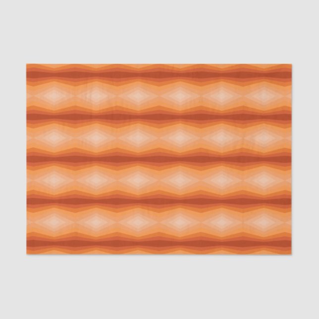Papel De Seda Formas De Arte Abstrato Geométrica Laranja (Frente )