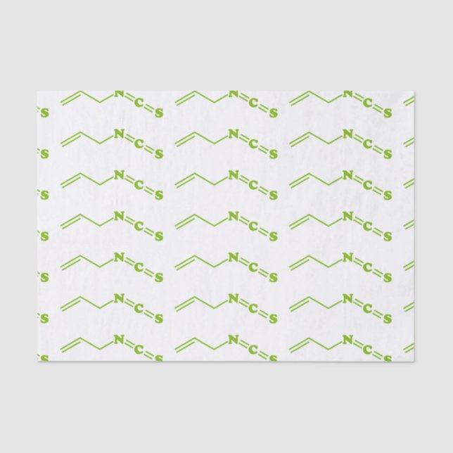 Papel De Seda Fórmula Molecular Wasabi Allyl Isotiocianato (Frente )