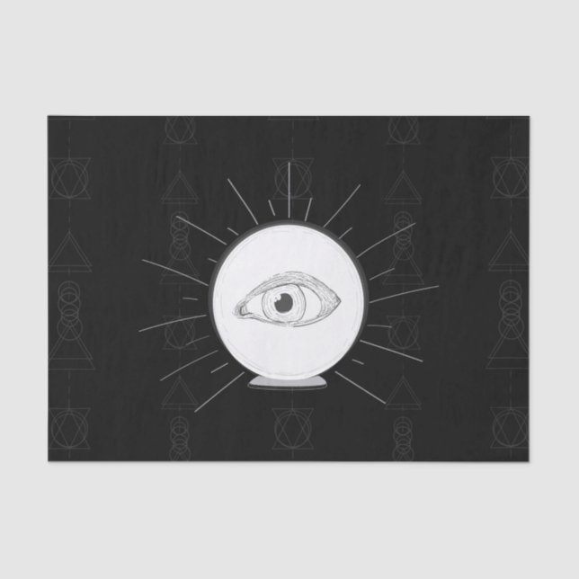 Papel De Seda Fortune Teller Eye Seer Esoteric Crystal Ball (Frente )