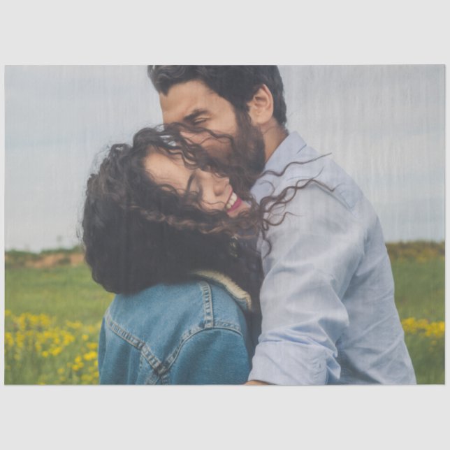 Papel De Seda Foto Casal Personalizado (Frente )