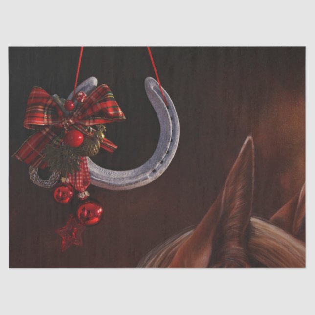 Papel De Seda Foto de ferradura equestre (Frente )