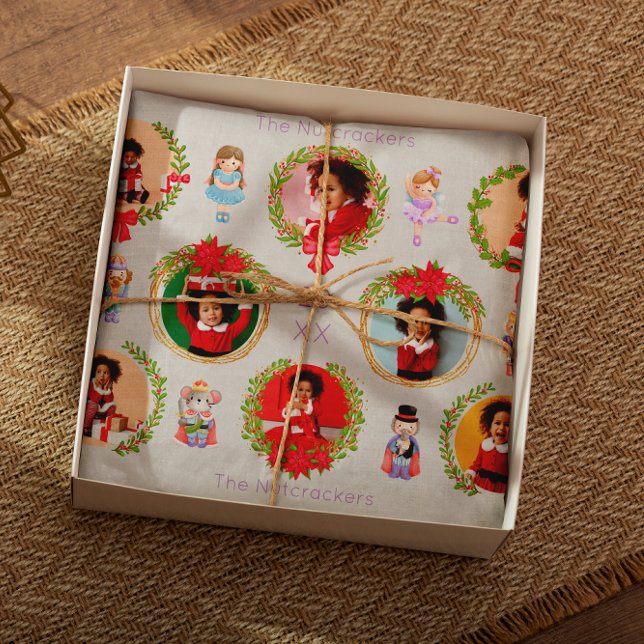 Papel De Seda Foto de Natal do Patterno Nutcracker (Criador carregado)