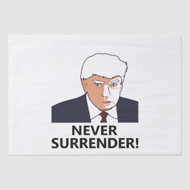 Papel De Seda Foto de Trump Nunca se Render Mug (Frente )