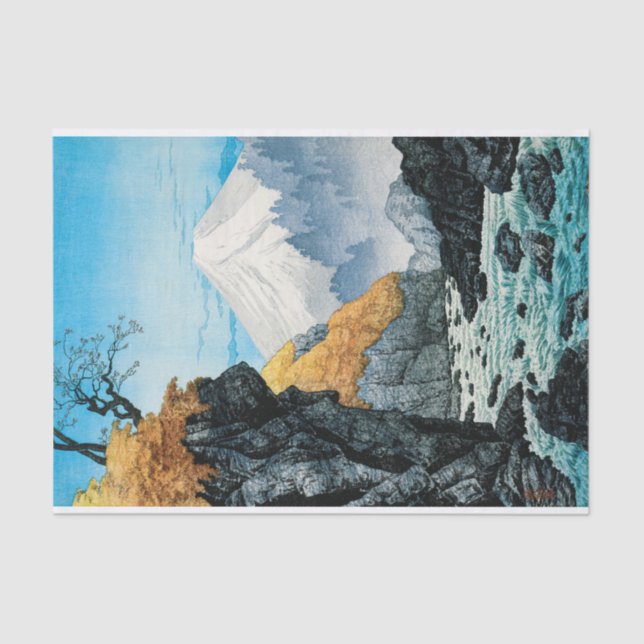 Papel De Seda Foto do Monte Ashitaka (1932) por Hiroaki Takahash (Frente )