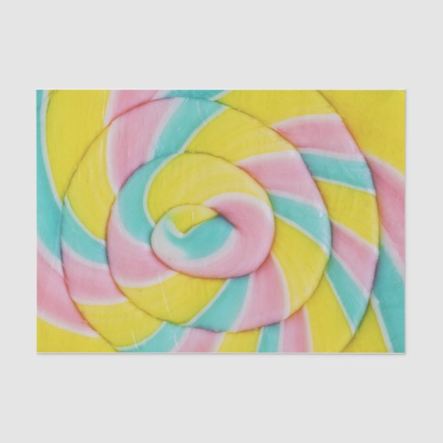 Papel De Seda Foto do Pastel Rainbow Spiral Candy (Frente )