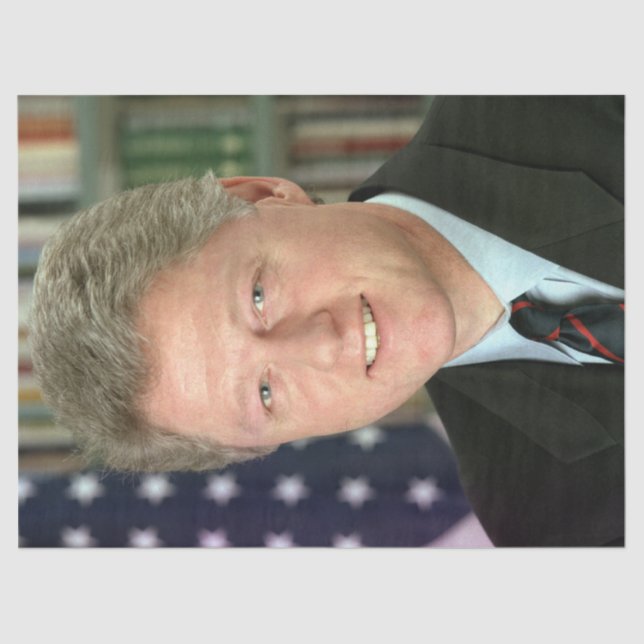 Papel De Seda Foto do presidente Bill Clinton White House (Frente )