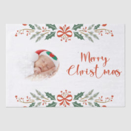 Papel De Seda Foto personalizada de feriados de Natal