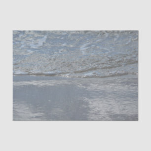 Papel De Seda Fotografia Abstrata de Água Lamejando na Praia