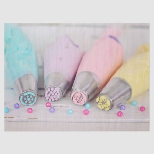 Papel De Seda Fotografia das ferramentas de decoração de bolos c (Frente )