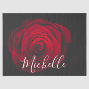 Papel De Seda Fotografia personalizada da colheita da rosa verme