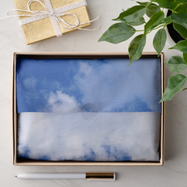 Papel de Seda Fotográfico Céu Azul e Nuvens Branca (Presente)